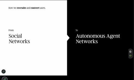User acquisition shift: "From" "Social Networks" "To" "Autonomous Agent Networks"