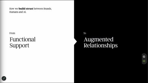 Trust shift between Brands, Humans, AI: "From" "Functional Support" "To" "Augmented Relationships"