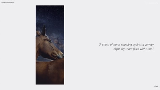 Selective edit after: same horse now against a starry night sky background