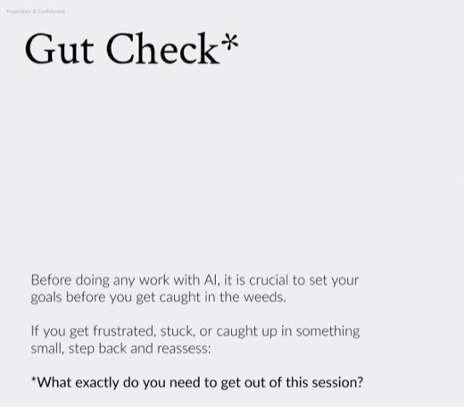 Duplicate of the "Gut Check*" slide