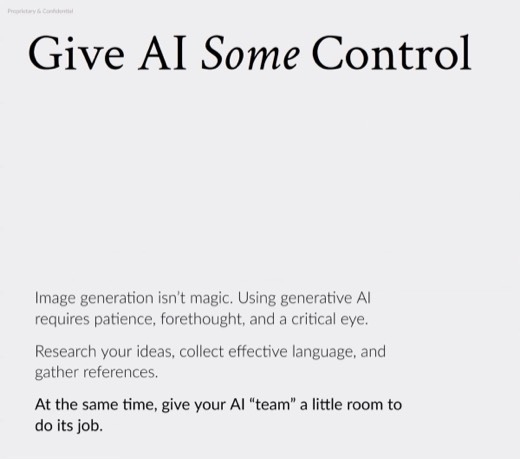Duplicate of the "Give AI Some Control" slide