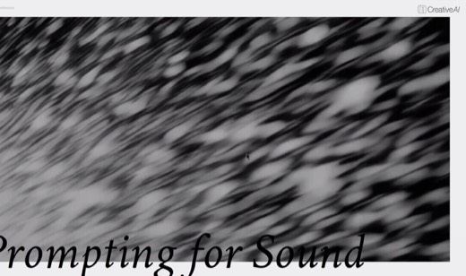 "Prompting for Sound" title slide in Zoom with chat panel, Sydney Seifert-Gram link, Otter.ai notices