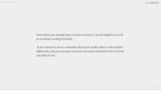Slide 93: use AI as prompt-writing assistant; tailor prompt structure to each model