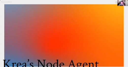 Title slide: "Krea's Node Agent"