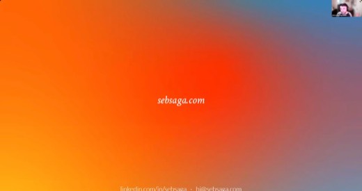 Contact slide: sebsaga.com, LinkedIn/email