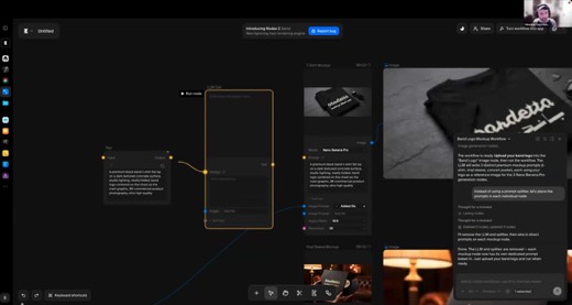 Krea canvas, LLM Call node zoomed further, connected to Text/Prompt nodes