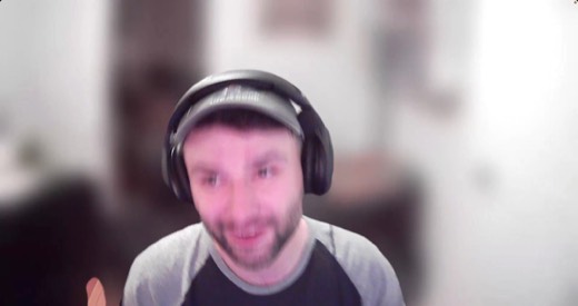 Sebastian Sagastume webcam, close-up, talking (cont.)