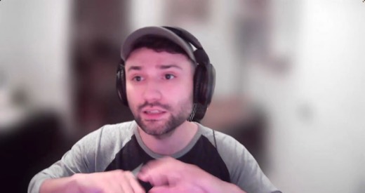 Sebastian Sagastume webcam, close-up, talking, hand gesture