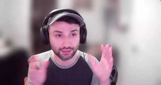 Sebastian Sagastume webcam, close-up, talking, hand gesture