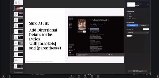 Directional lyrics: brackets and parentheses