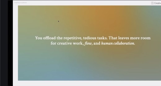 Slide: "You define good. The machine generates toward it. You decide when it's done."