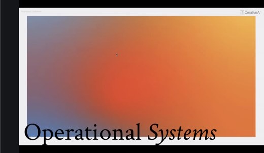 Slide: "Operational Systems" section title (gradient).