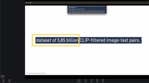 Near-duplicate of above ("dataset of 5,85 billion" boxed).