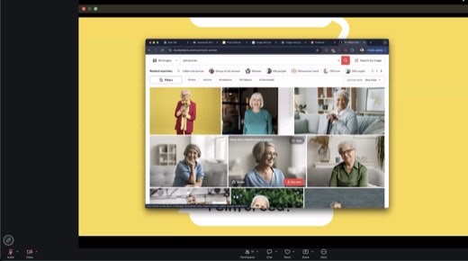 Shutterstock "old woman": bright stock imagery. Not there either.