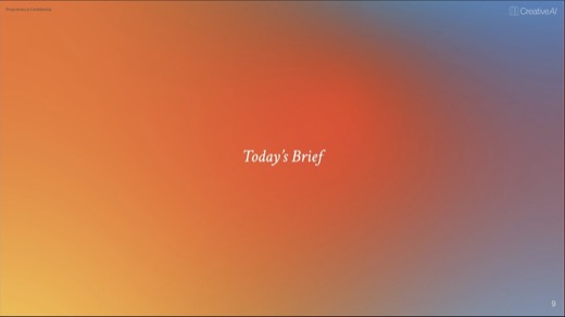 The Today's Brief header slide.
