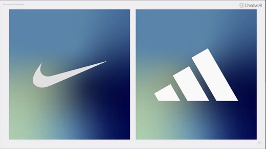 The brief setup: Nike swoosh against the Adidas logo.